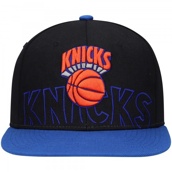 Бейсболка New York Knicks Mitchell & Ness Hardwood Classics Low Big Face - Black/Blue