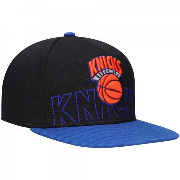 Бейсболка New York Knicks Mitchell & Ness Hardwood Classics Low Big Face - Black/Blue