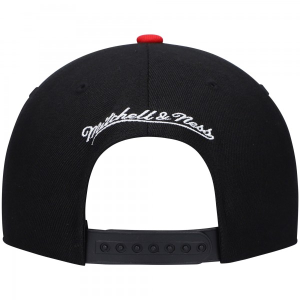 Бейсболка Philadelphia 76ers Mitchell & Ness Hardwood Classics Low Big Face - Black/Red