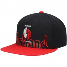 Бейсболка Portland Trail Blazers Mitchell & Ness Hardwood Classics Low Big Face - Black/Red