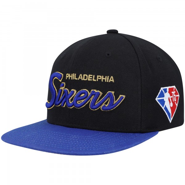 Бейсболка Philadelphia 76ers Mitchell & Ness NBA 75th Anniversary - Black