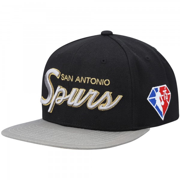 Бейсболка San Antonio Spurs Mitchell & Ness NBA 75th Anniversary - Black