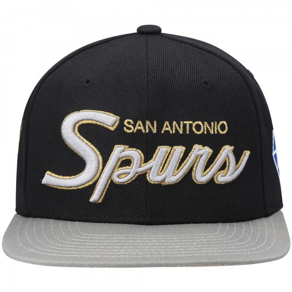 Бейсболка San Antonio Spurs Mitchell & Ness NBA 75th Anniversary - Black