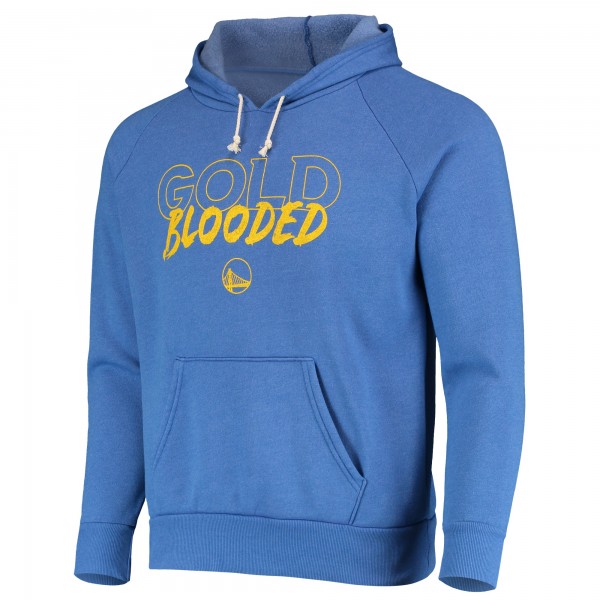 Толстовка Golden State Warriors Majestic Threads Mantra Tri-Blend V-Neck Raglan - Heathered Royal