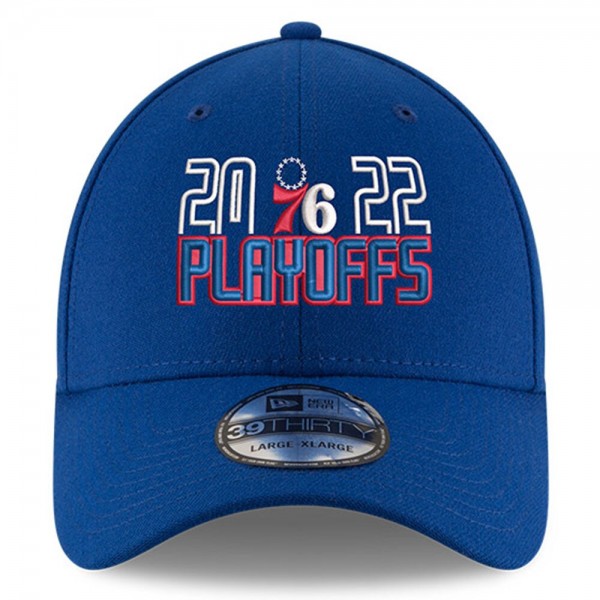 Бейсболка Philadelphia 76ers New Era 2022 NBA Playoffs Bubble Letter 39THIRTY - Royal