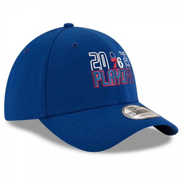 Бейсболка Philadelphia 76ers New Era 2022 NBA Playoffs Bubble Letter 39THIRTY - Royal