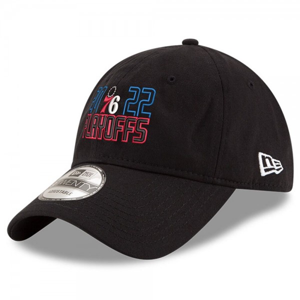 Бейсболка Philadelphia 76ers New Era 2022 NBA Playoffs Bubble Letter 9TWENTY - Black
