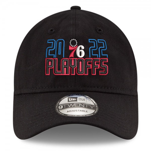 Бейсболка Philadelphia 76ers New Era 2022 NBA Playoffs Bubble Letter 9TWENTY - Black