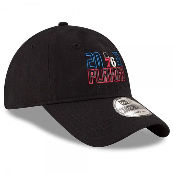 Бейсболка Philadelphia 76ers New Era 2022 NBA Playoffs Bubble Letter 9TWENTY - Black