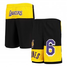 Шорты LeBron James Los Angeles Lakers Youth Pandemonium Name & Number - Black