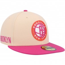 Бейсболка Brooklyn Nets New Era Passion Mango 59FIFTY - Orange/Pink
