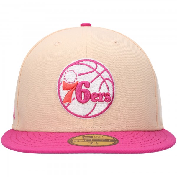 Бейсболка Philadelphia 76ers New Era Passion Mango 59FIFTY - Orange/Pink