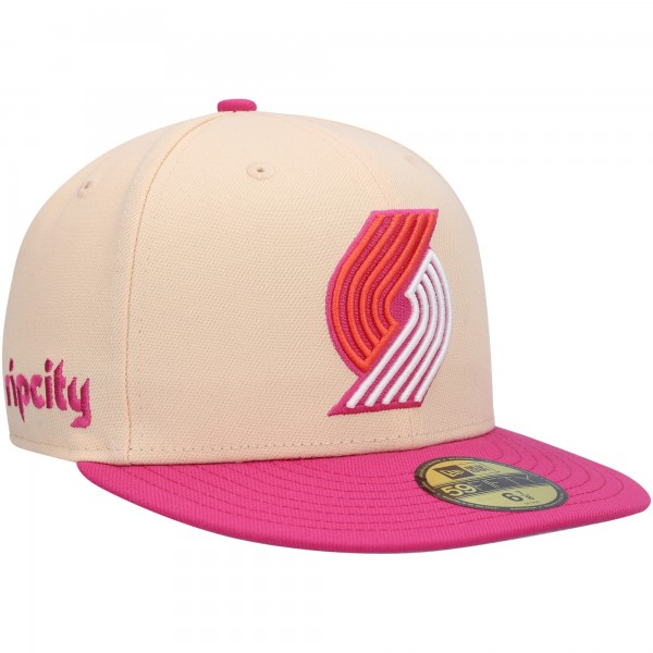 Бейсболка Portland Trail Blazers New Era Passion Mango 59FIFTY - Orange/Pink
