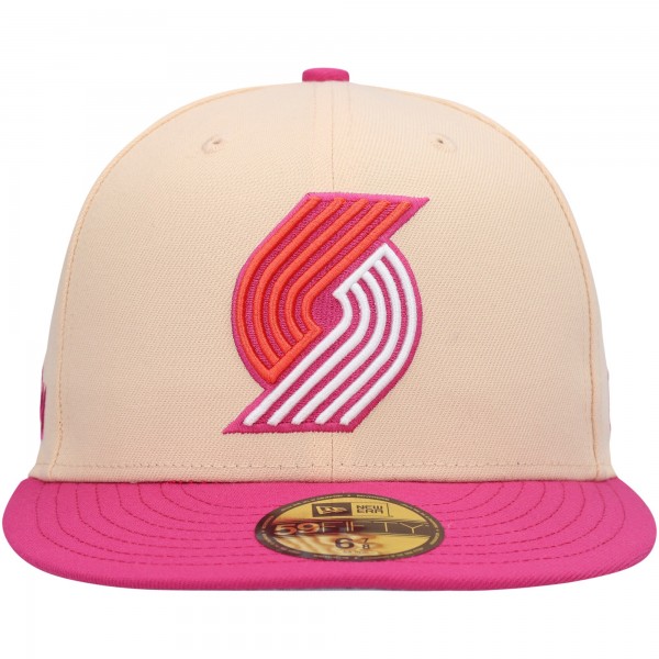 Бейсболка Portland Trail Blazers New Era Passion Mango 59FIFTY - Orange/Pink