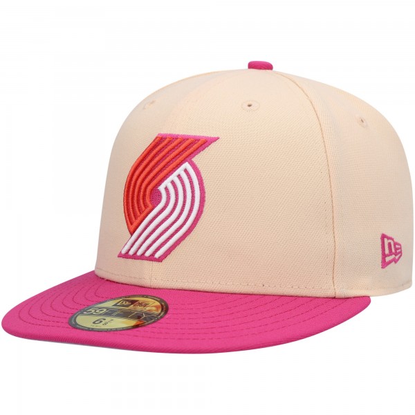 Бейсболка Portland Trail Blazers New Era Passion Mango 59FIFTY - Orange/Pink