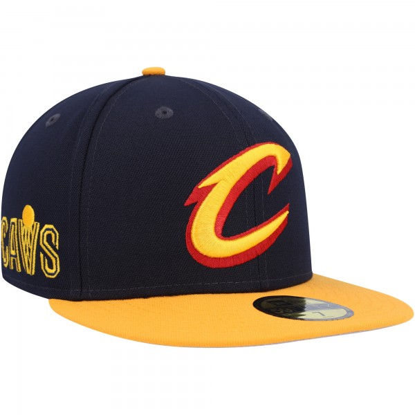 Бейсболка Cleveland Cavaliers New Era Midnight 59FIFTY - Navy/Gold