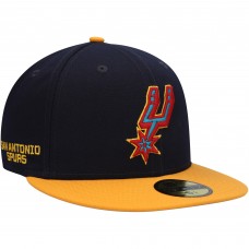 Бейсболка San Antonio Spurs New Era Midnight 59FIFTY - Navy/Gold