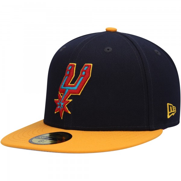 Бейсболка San Antonio Spurs New Era Midnight 59FIFTY - Navy/Gold