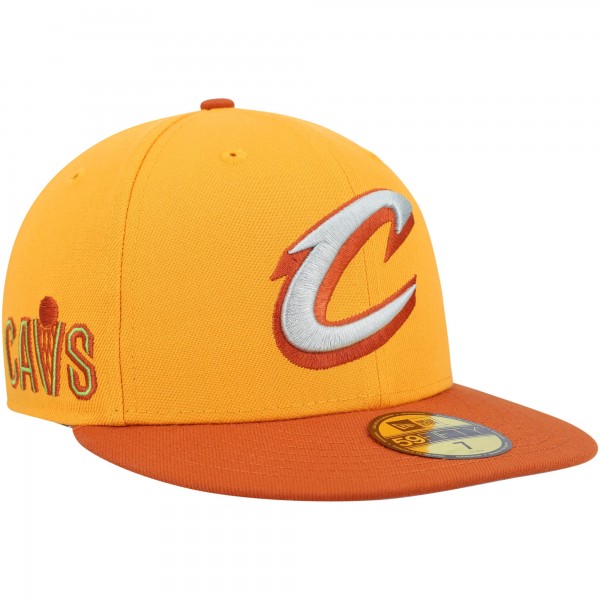 Бейсболка Cleveland Cavaliers New Era 59FIFTY - Gold/Rust