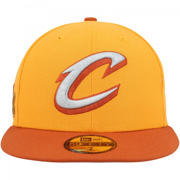 Бейсболка Cleveland Cavaliers New Era 59FIFTY - Gold/Rust