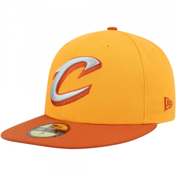 Бейсболка Cleveland Cavaliers New Era 59FIFTY - Gold/Rust