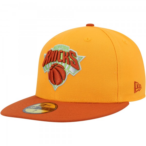 Бейсболка New York Knicks New Era 59FIFTY - Gold/Rust