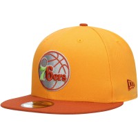 Бейсболка Philadelphia 76ers New Era 59FIFTY - Gold/Rust