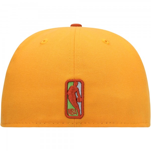 Бейсболка Philadelphia 76ers New Era 59FIFTY - Gold/Rust