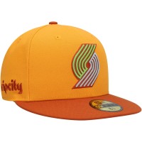 Бейсболка Portland Trail Blazers New Era 59FIFTY - Gold/Rust