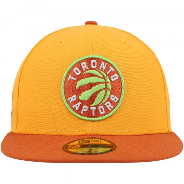 Бейсболка Toronto Raptors New Era 59FIFTY - Gold/Rust