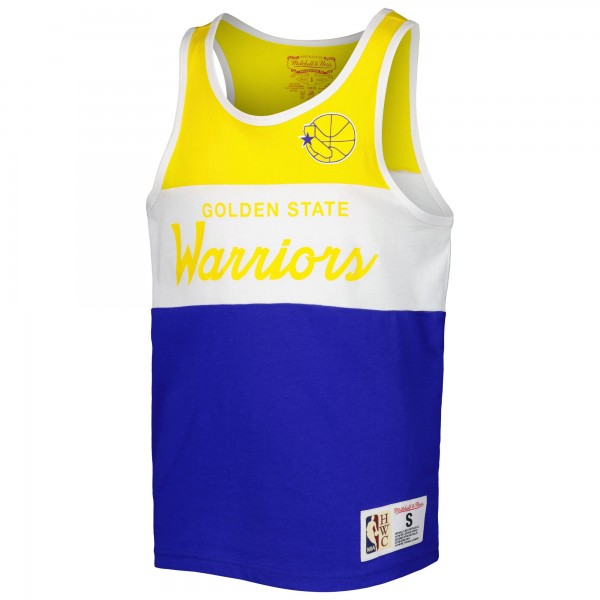 Майка Golden State Warriors Mitchell & Ness Youth Hardwood Classics Special Script - Royal/Gold