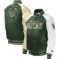 Куртка на кнопках Milwaukee Bucks Starter Youth Raglan Varsity - Hunter Green