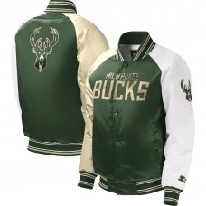 Куртка на кнопках Milwaukee Bucks Starter Youth Raglan Varsity - Hunter Green