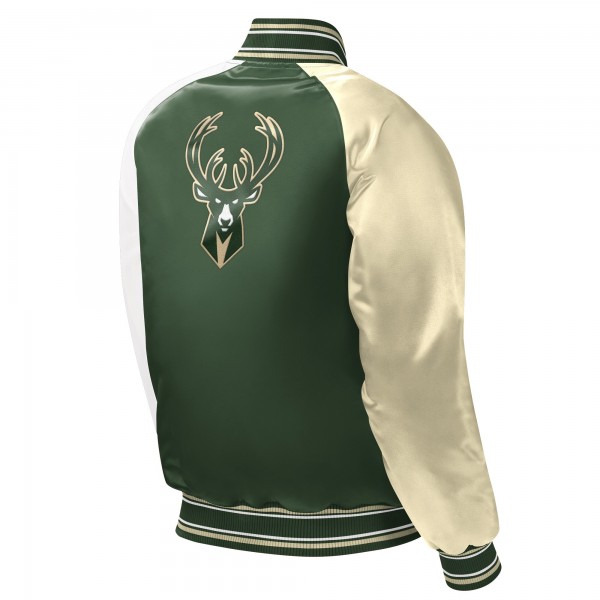 Куртка на кнопках Milwaukee Bucks Starter Youth Raglan Varsity - Hunter Green