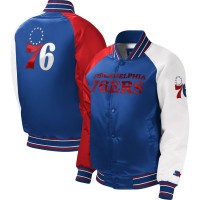 Куртка на кнопках Philadelphia 76ers Starter Youth Raglan Varsity - Royal