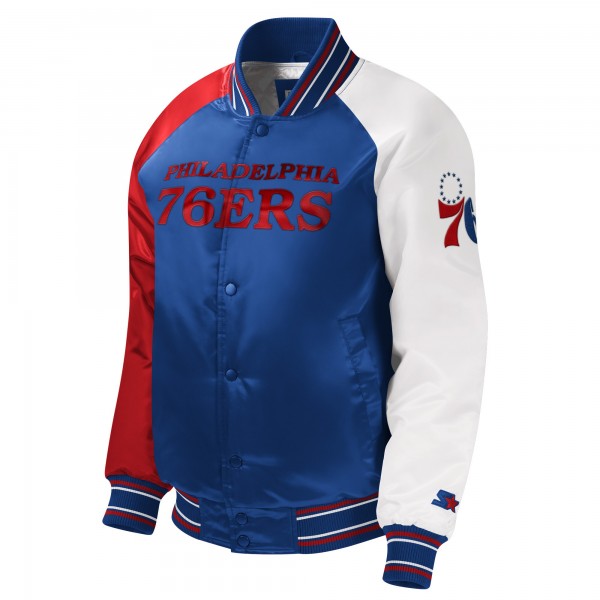 Куртка на кнопках Philadelphia 76ers Starter Youth Raglan Varsity - Royal