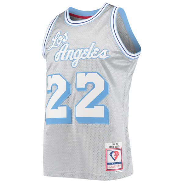 Игровая джерси Elgin Baylor Los Angeles Lakers Mitchell & Ness 75th Anniversary 1960/61 Hardwood Classics Swingman - Silver