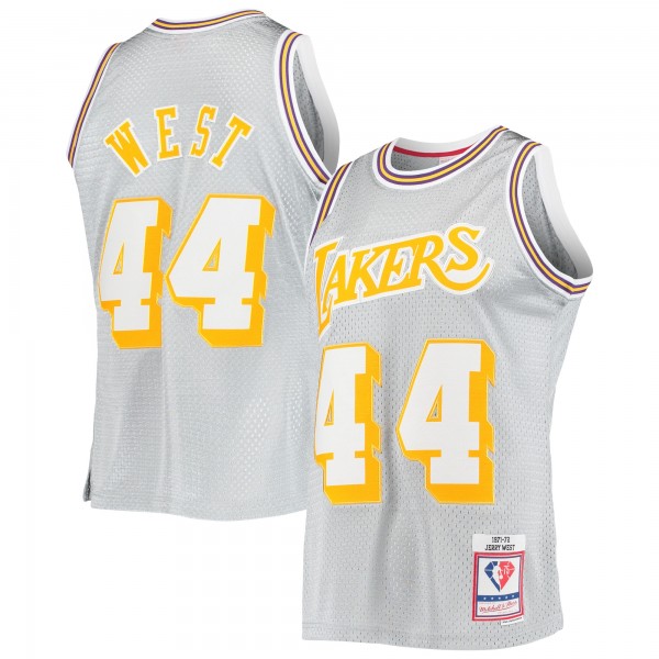 Игровая форма  Jerry West Los Angeles Lakers Mitchell & Ness 75th Anniversary 1971-72 Hardwood Classics Swingman - Silver