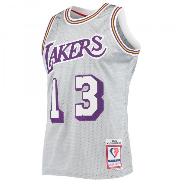 Игровая форма  Wilt Chamberlain Los Angeles Lakers Mitchell & Ness 75th Anniversary 1971-72 Hardwood Classics Swingman - Silver