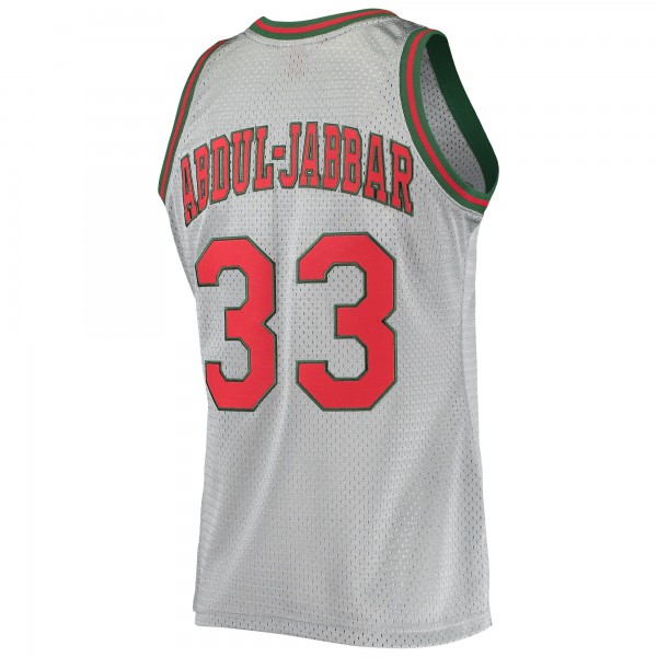 Игровая форма  Kareem Abdul-Jabbar Milwaukee Bucks Mitchell & Ness 75th Anniversary 1971-72 Hardwood Classics Swingman - Silver