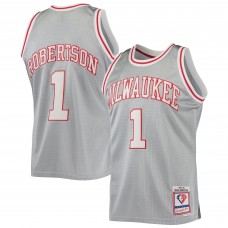 Игровая форма  Oscar Robertson Milwaukee Bucks Mitchell & Ness 75th Anniversary 1971-72 Hardwood Classics Swingman - Silver