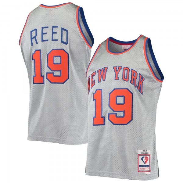 Игровая форма  Willis Reed New York Knicks Mitchell & Ness 75th Anniversary 1969-70 Hardwood Classics Swingman - Silver