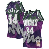 Игровая форма  Ray Allen Milwaukee Bucks Mitchell & Ness Hardwood Classics 2000-01 Hyper Hoops Swingman - Purple