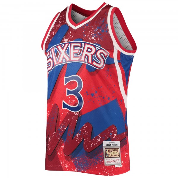 Игровая форма  Allen Iverson Philadelphia 76ers Mitchell & Ness Hardwood Classics 1996-97 Hyper Hoops Swingman - Red