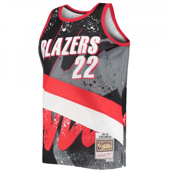 Игровая форма  Clyde Drexler Portland Trail Blazers Mitchell & Ness Hardwood Classics 1991/92 Hyper Hoops Swingman - Black