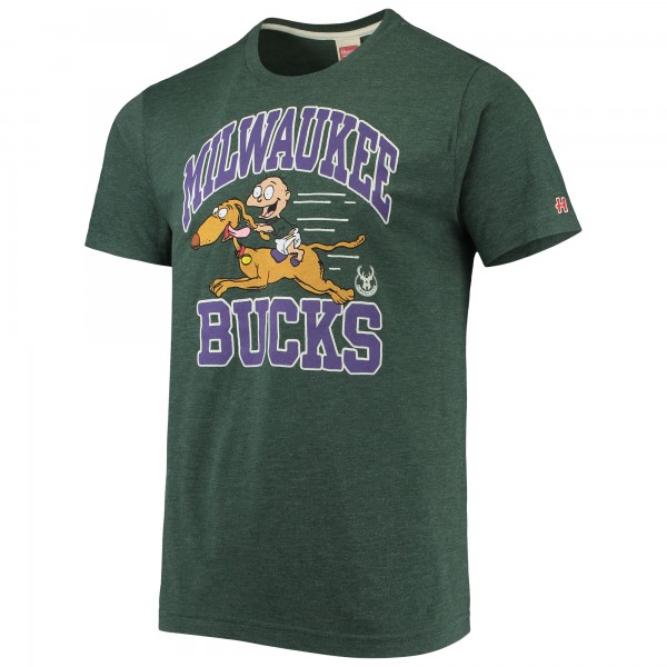 Футболка Milwaukee Bucks Homage NBA x Rugrats Tri-Blend - Hunter Green