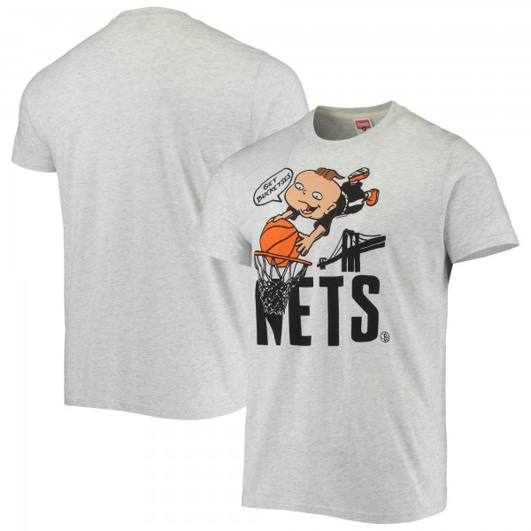 Футболка Brooklyn Nets Homage NBA x Rugrats Tri-Blend - Ash