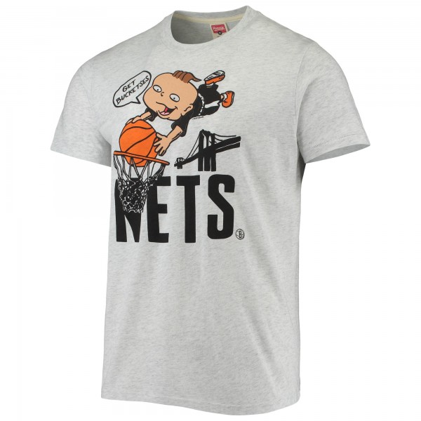 Футболка Brooklyn Nets Homage NBA x Rugrats Tri-Blend - Ash