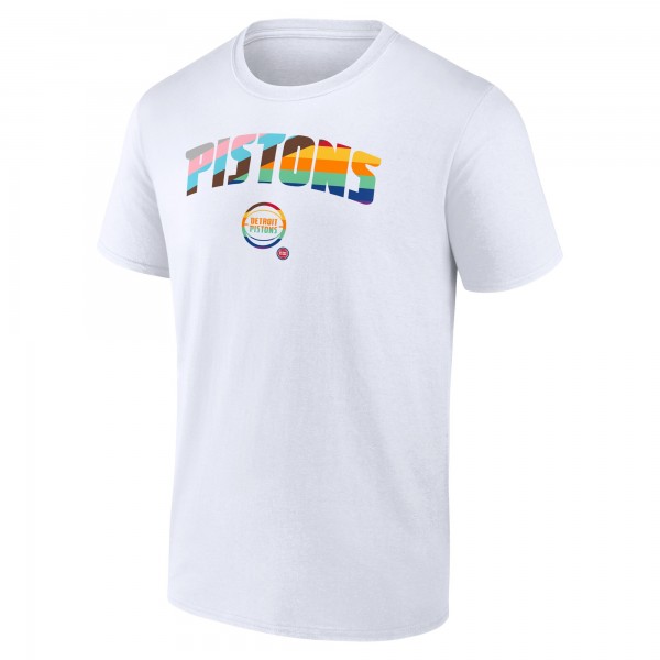 Detroit Pistons White Pride T-Shirt