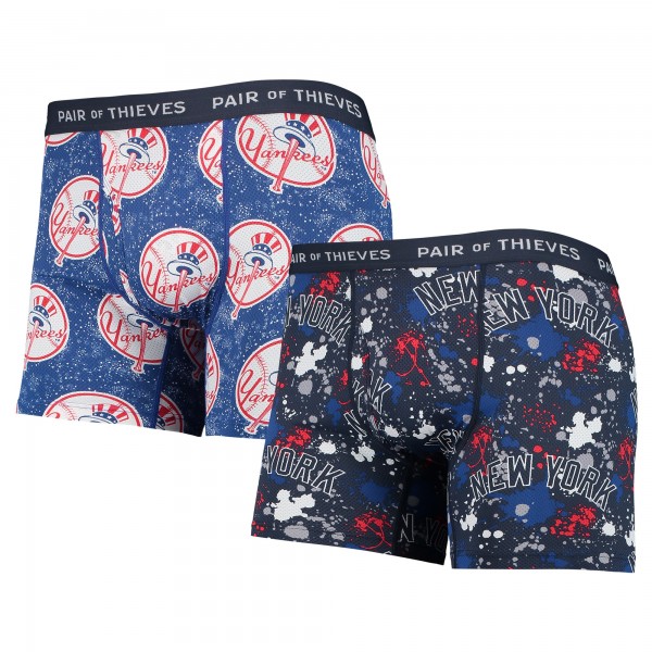 New York Yankees Pair of Thieves Navy/Blue Super Fit 2-Pack Boxer Briefs Set